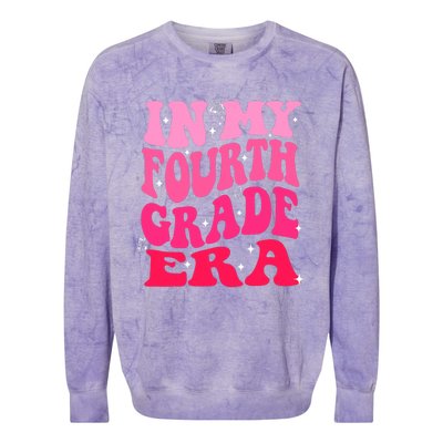 In My Fourth Grade Era Girl Back To School 4th Grade Colorblast Crewneck Sweatshirt