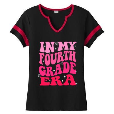 In My Fourth Grade Era Girl Back To School 4th Grade Ladies Halftime Notch Neck Tee