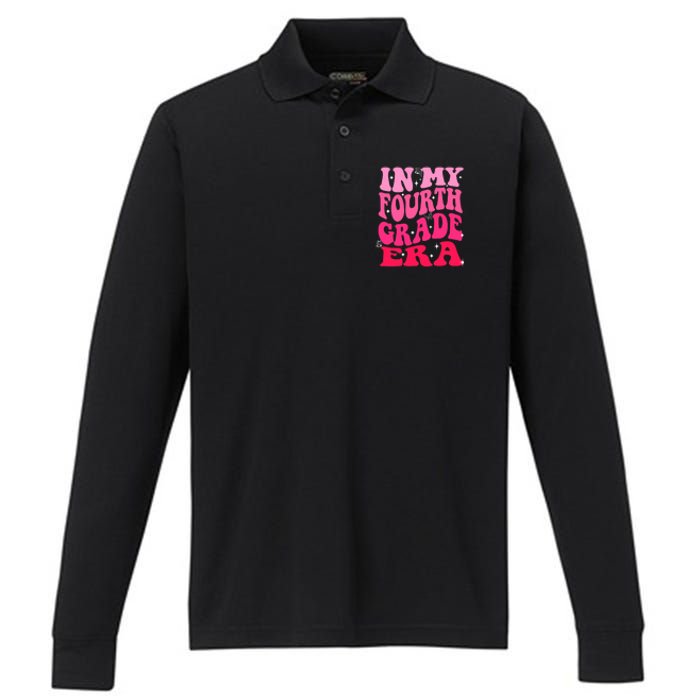 In My Fourth Grade Era Girl Back To School 4th Grade Performance Long Sleeve Polo