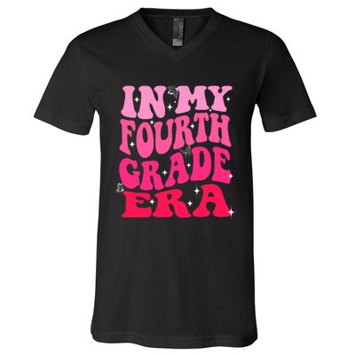 In My Fourth Grade Era Girl Back To School 4th Grade V-Neck T-Shirt