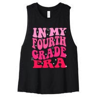 In My Fourth Grade Era Girl Back To School 4th Grade Women's Racerback Cropped Tank