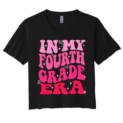 In My Fourth Grade Era Girl Back To School 4th Grade Women's Crop Top Tee