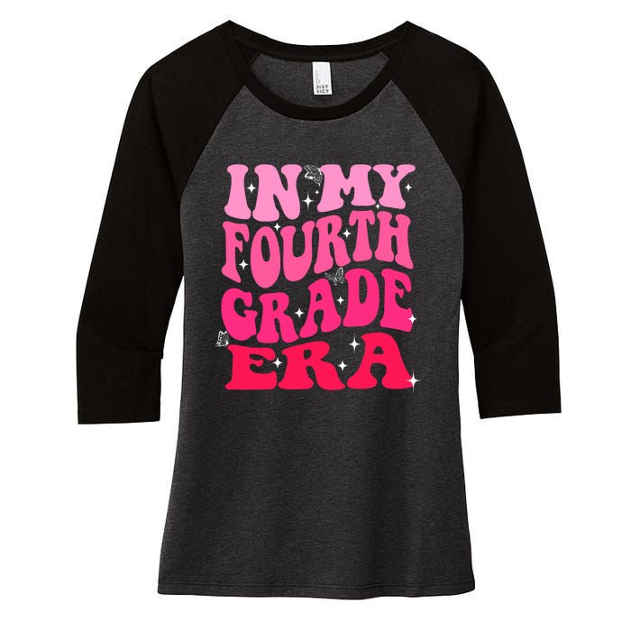 In My Fourth Grade Era Girl Back To School 4th Grade Women's Tri-Blend 3/4-Sleeve Raglan Shirt