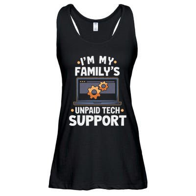 IM My FamilyS Unpaid Tech Support Funny Computer Engineer Ladies Essential Flowy Tank