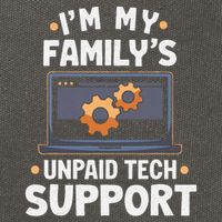 IM My FamilyS Unpaid Tech Support Funny Computer Engineer Cotton Canvas Backpack