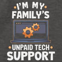 IM My FamilyS Unpaid Tech Support Funny Computer Engineer Vector Backpack