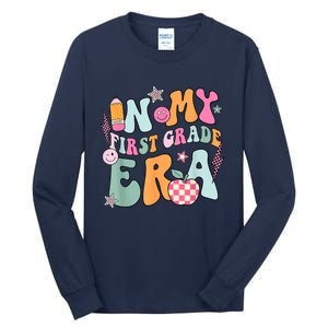 In My First Grade Era Back To School Retro Groovy 1st Grade Tall Long Sleeve T-Shirt