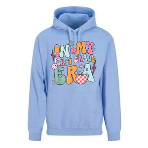 In My First Grade Era Back To School Retro Groovy 1st Grade Unisex Surf Hoodie