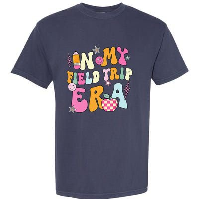 In My Field Trip Era Retro Groovy Teacher Field Day 2024 Garment-Dyed Heavyweight T-Shirt