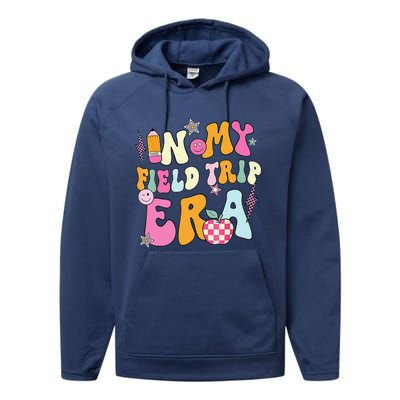 In My Field Trip Era Retro Groovy Teacher Field Day 2024 Performance Fleece Hoodie