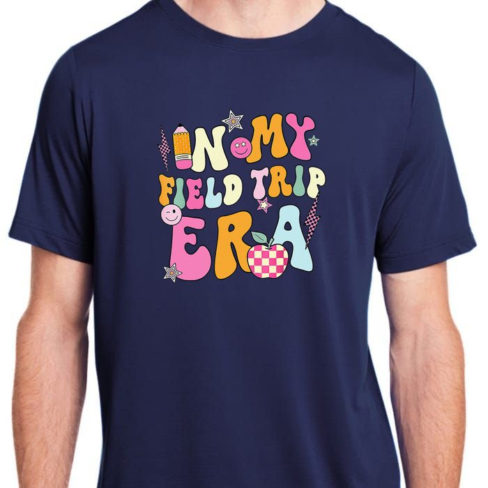 In My Field Trip Era Retro Groovy Teacher Field Day 2024 Adult ChromaSoft Performance T-Shirt