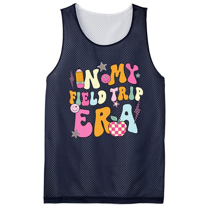 In My Field Trip Era Retro Groovy Teacher Field Day 2024 Mesh Reversible Basketball Jersey Tank