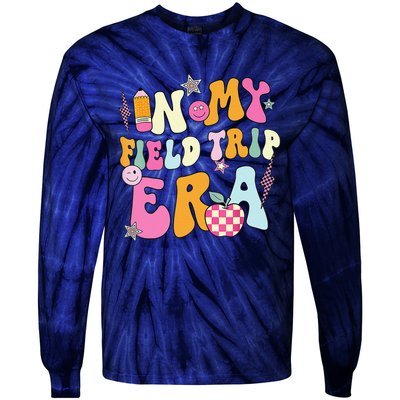 In My Field Trip Era Retro Groovy Teacher Field Day 2024 Tie-Dye Long Sleeve Shirt