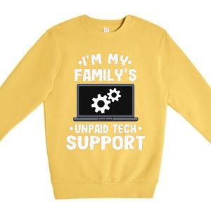 I'm My Family's Unpaid Tech Support Funny Computer Engineer Premium Crewneck Sweatshirt