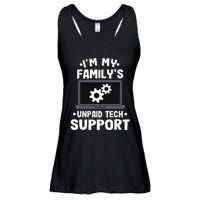 I'm My Family's Unpaid Tech Support Funny Computer Engineer Ladies Essential Flowy Tank