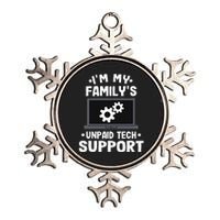 I'm My Family's Unpaid Tech Support Funny Computer Engineer Metallic Star Ornament