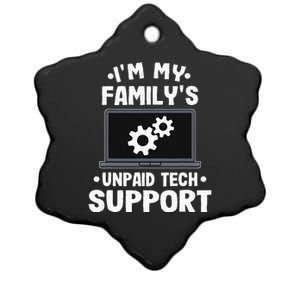 I'm My Family's Unpaid Tech Support Funny Computer Engineer Ceramic Star Ornament