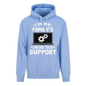 I'm My Family's Unpaid Tech Support Funny Computer Engineer Unisex Surf Hoodie