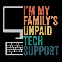 IM My FamilyS Unpaid Tech Support Retro Funny Meaningful Gift Daily Commute Backpack