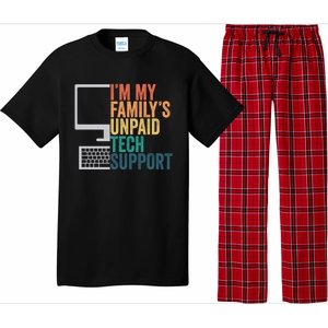 IM My FamilyS Unpaid Tech Support Retro Funny Meaningful Gift Pajama Set