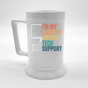 IM My FamilyS Unpaid Tech Support Retro Funny Meaningful Gift Beer Stein