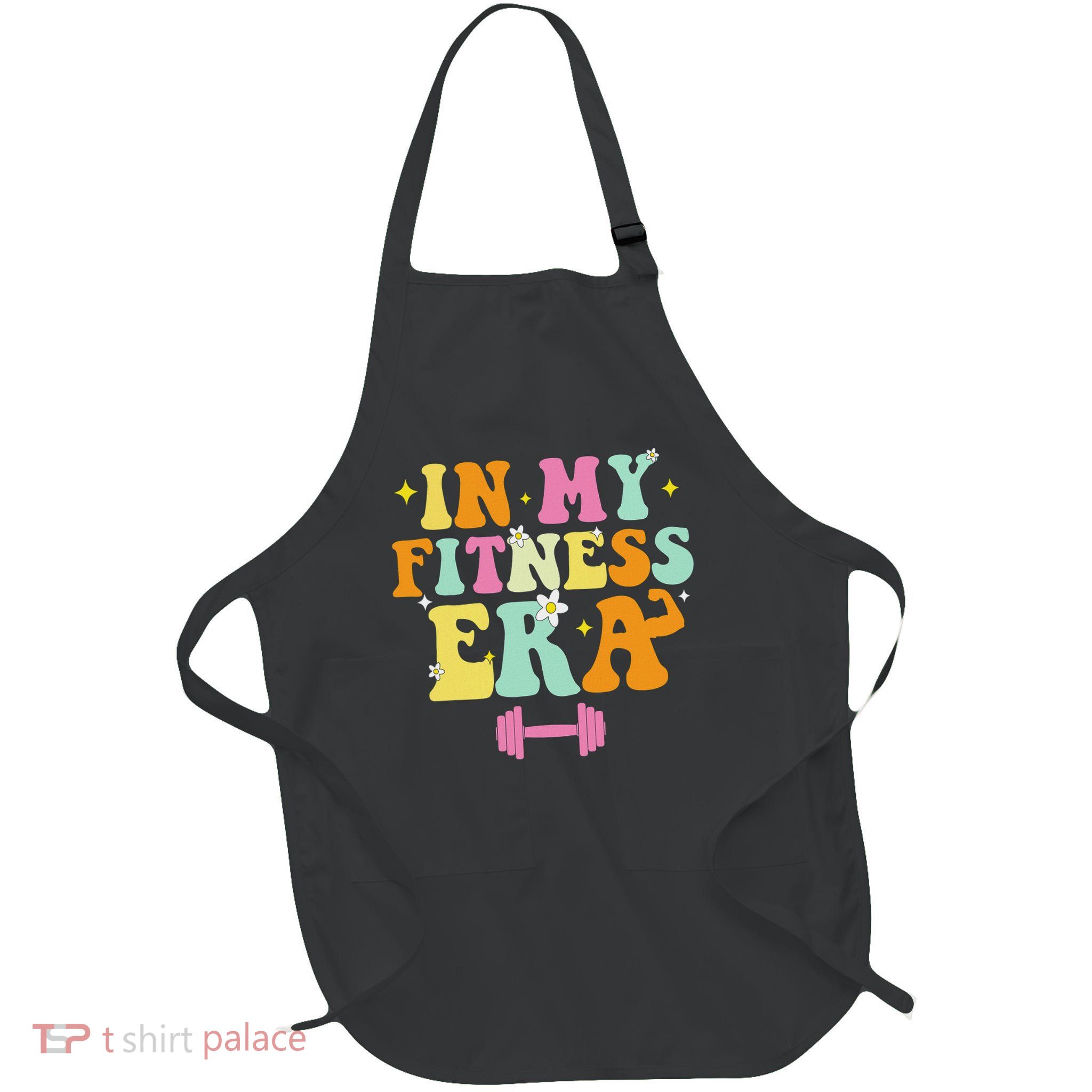 In My Fitness Era Workout Sport Motivation Lifting Gym Full-Length Apron With Pockets