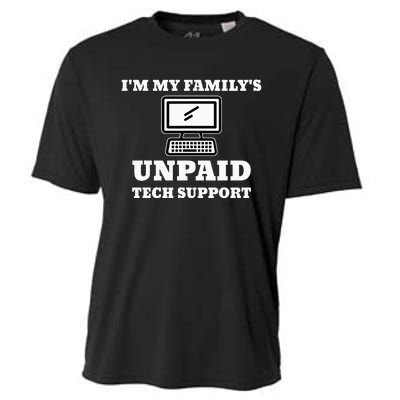 I'm My Family's Unpaid Tech Support Funny Computer Cooling Performance Crew T-Shirt