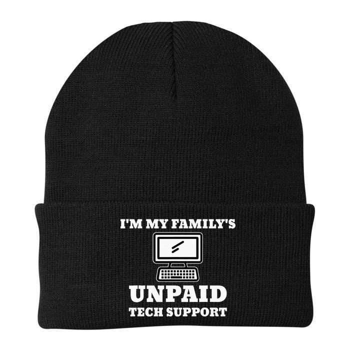 I'm My Family's Unpaid Tech Support Funny Computer Knit Cap Winter Beanie