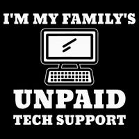 I'm My Family's Unpaid Tech Support Funny Computer Drawstring Bag
