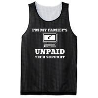 I'm My Family's Unpaid Tech Support Funny Computer Mesh Reversible Basketball Jersey Tank