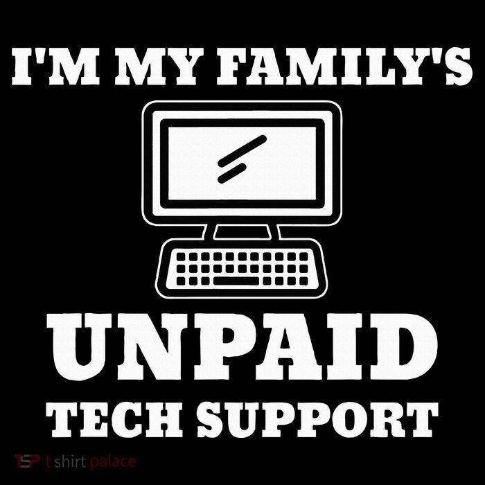 I'm My Family's Unpaid Tech Support Funny Computer Kids Hoodie