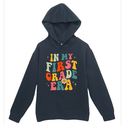 In My First Grade Era 1st Grade Teacher Groovy Retro Urban Pullover Hoodie