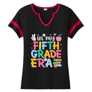 In My Fifth Grade Era 5th Grade Gift Ladies Halftime Notch Neck Tee