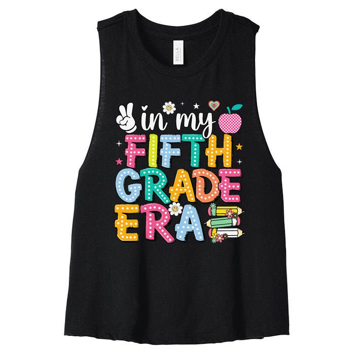 In My Fifth Grade Era 5th Grade Gift Women's Racerback Cropped Tank