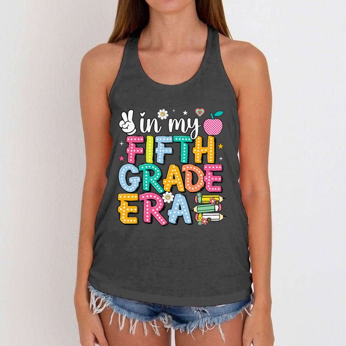 In My Fifth Grade Era 5th Grade Gift Women's Knotted Racerback Tank