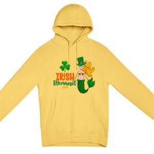 Irish Mermaid Funny Sarcastic St Patrick's Day Leprechaun Gift Premium Pullover Hoodie