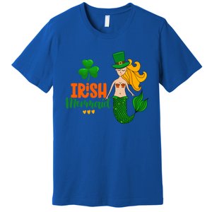 Irish Mermaid Funny Sarcastic St Patrick's Day Leprechaun Gift Premium T-Shirt