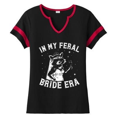 In My Feral Bride Era Raccoon Ladies Halftime Notch Neck Tee