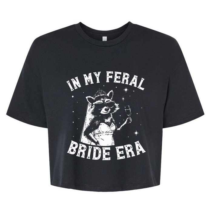 In My Feral Bride Era Raccoon Bella+Canvas Jersey Crop Tee