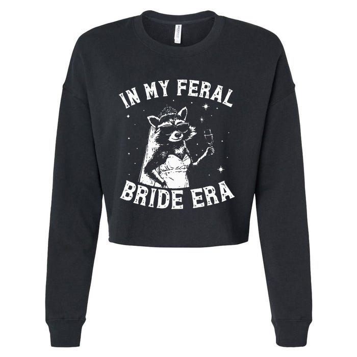 In My Feral Bride Era Raccoon Cropped Pullover Crew