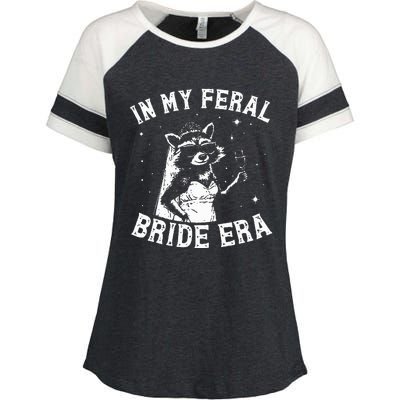 In My Feral Bride Era Raccoon Enza Ladies Jersey Colorblock Tee