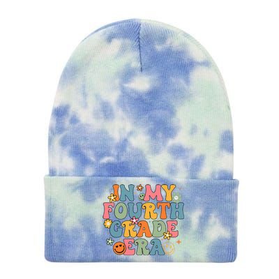 In My Fourth Grade Era Back To School 4th Grade Teacher Team Tie Dye 12in Knit Beanie