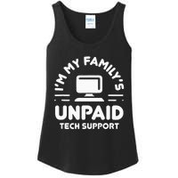 I'm My Family's Unpaid Tech Support Funny Computer Engineer Ladies Essential Tank