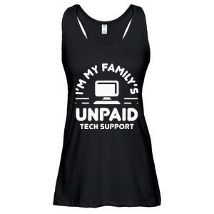 I'm My Family's Unpaid Tech Support Funny Computer Engineer Ladies Essential Flowy Tank