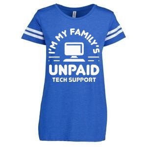 I'm My Family's Unpaid Tech Support Funny Computer Engineer Enza Ladies Jersey Football T-Shirt