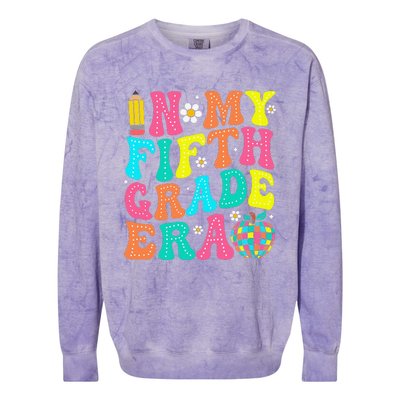 In My Fifth Grade Era 5th Grade Vibes Back To School Gift Colorblast Crewneck Sweatshirt