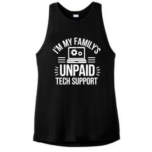 IM My FamilyS Unpaid Tech Support Funny Computer Engineer Gift Ladies PosiCharge Tri-Blend Wicking Tank