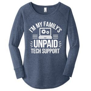 IM My FamilyS Unpaid Tech Support Funny Computer Engineer Gift Women's Perfect Tri Tunic Long Sleeve Shirt