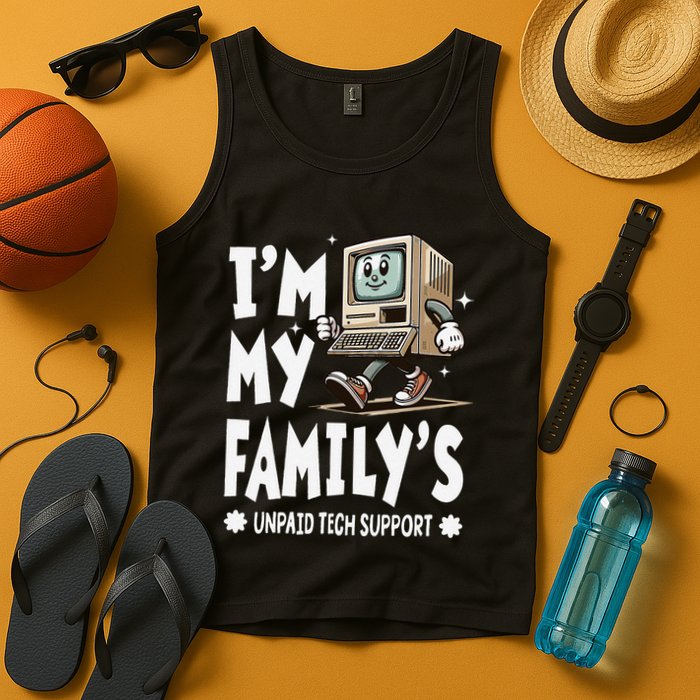 IM My FamilyS Unpaid Tech Support Funny Compute Tech Humor Tank Top