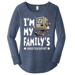 IM My FamilyS Unpaid Tech Support Funny Compute Tech Humor Women's Perfect Tri Tunic Long Sleeve Shirt